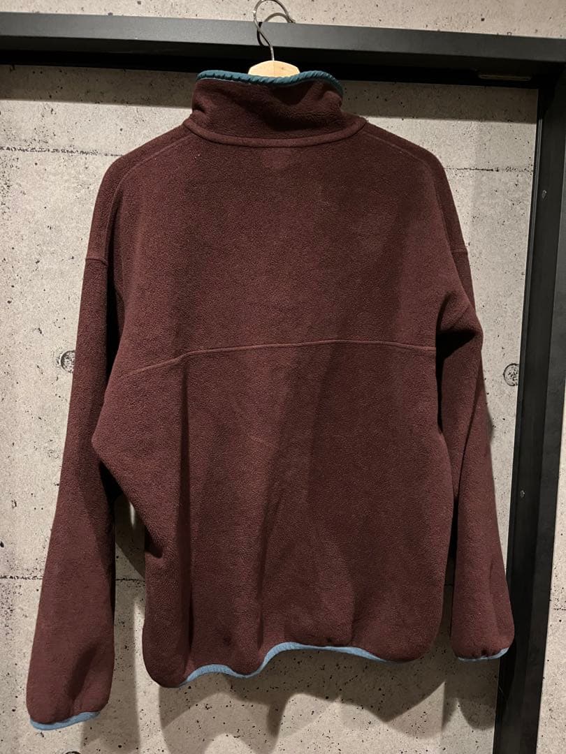 Patagonia シンチラ スナップT 09年エンジ茶色xグリーン ブラウン