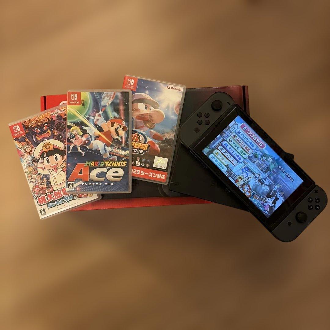 【すぐ遊べるセット】Nintendo Switch 本体 グレー　ソフト付き Amazon.co.jp: Nintendo Switch 本体 (ニンテンドースイッチ) Joy-Con
