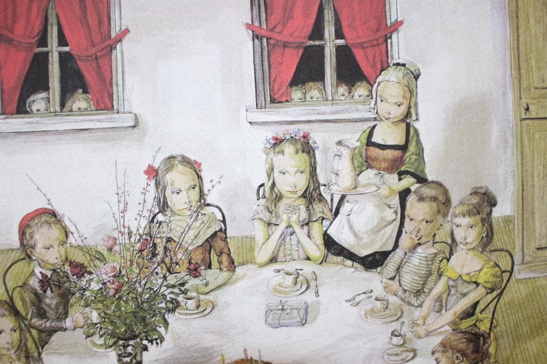 藤田嗣治 エスタンプリトグラフ「誕生日」 75部限定 45/75 - メルカリ