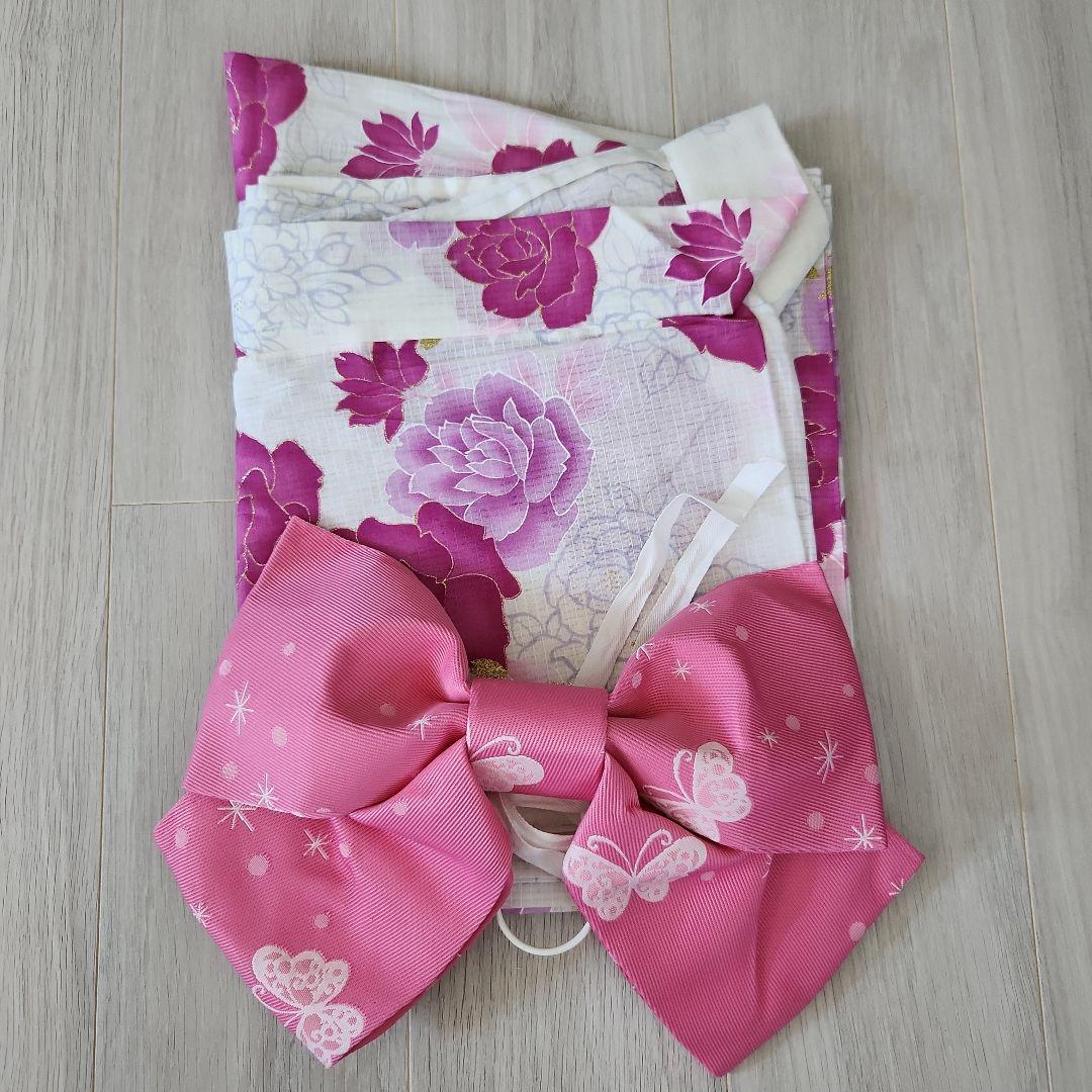 浴衣ドレス♡姫カワ 楽天市場】新柄入荷! ワンピースにもなる 2way 浴衣 帯2本 4点セット