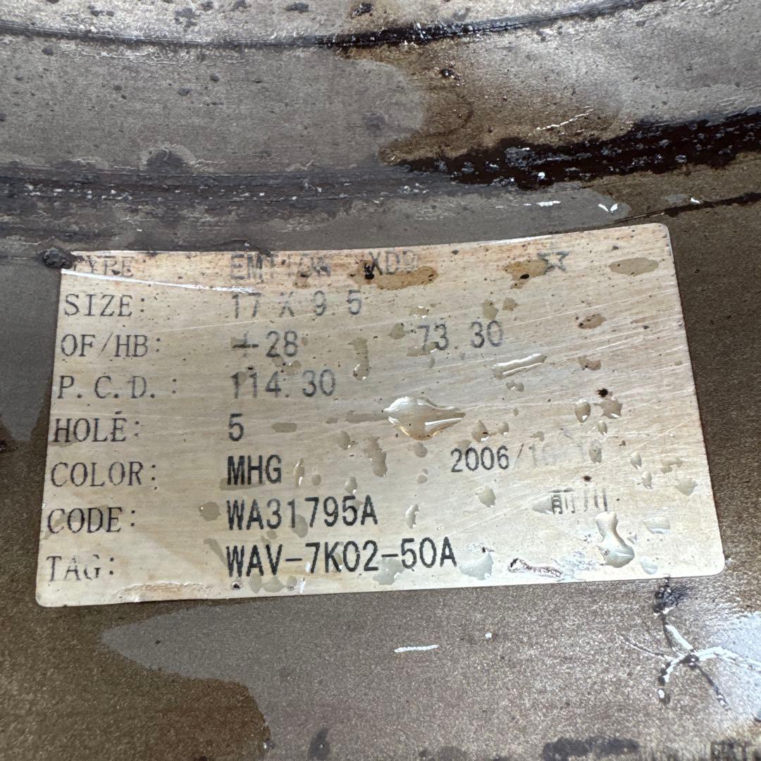 work xd9 9.5j 4本セット ブロンズ　17インチ　ツアラー シルビア