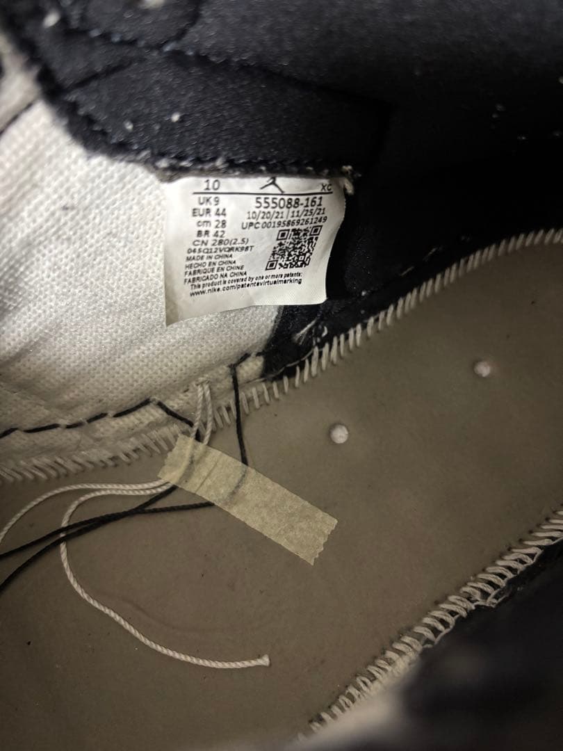 ナイキ エアジョーダン1 レトロハイOG \"ブレッド\" カスタム 28.0cm