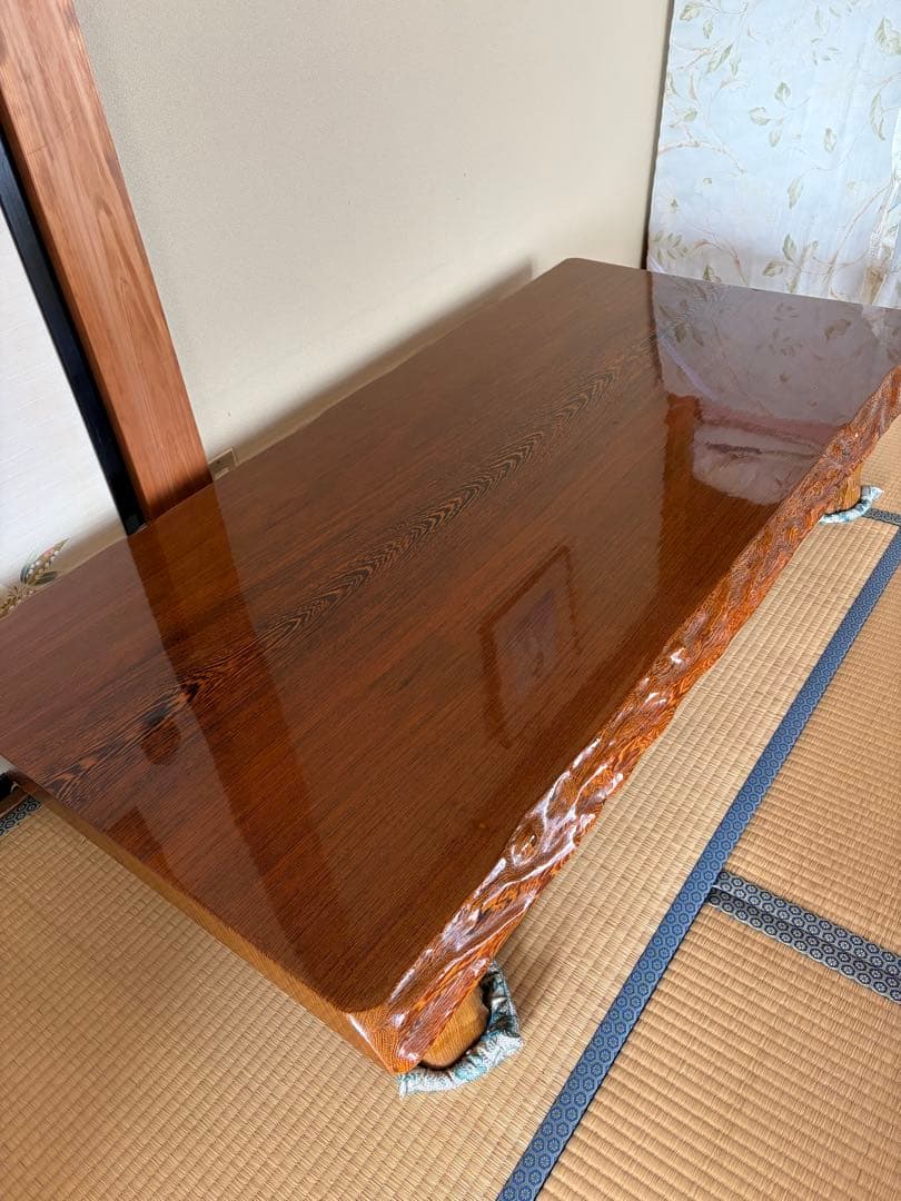 状態◎ 一枚板　座卓　テーブル 欅一枚板座卓kes-05lt | 一枚板テーブルと無垢カウンター販売の