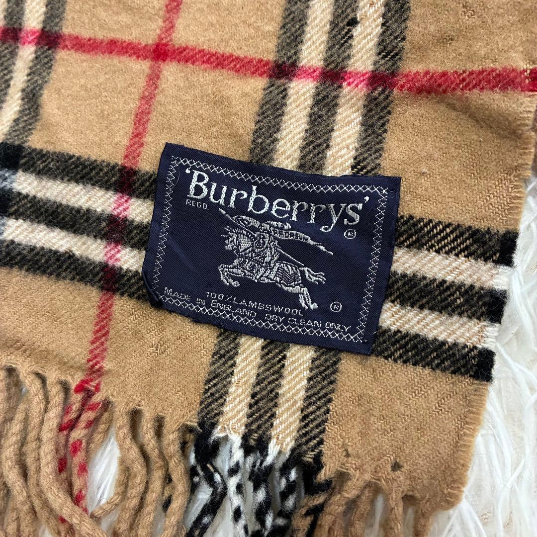 BURBERRY ノバチェック 大判 肩掛け ストール 膝掛け 英国製 ウール