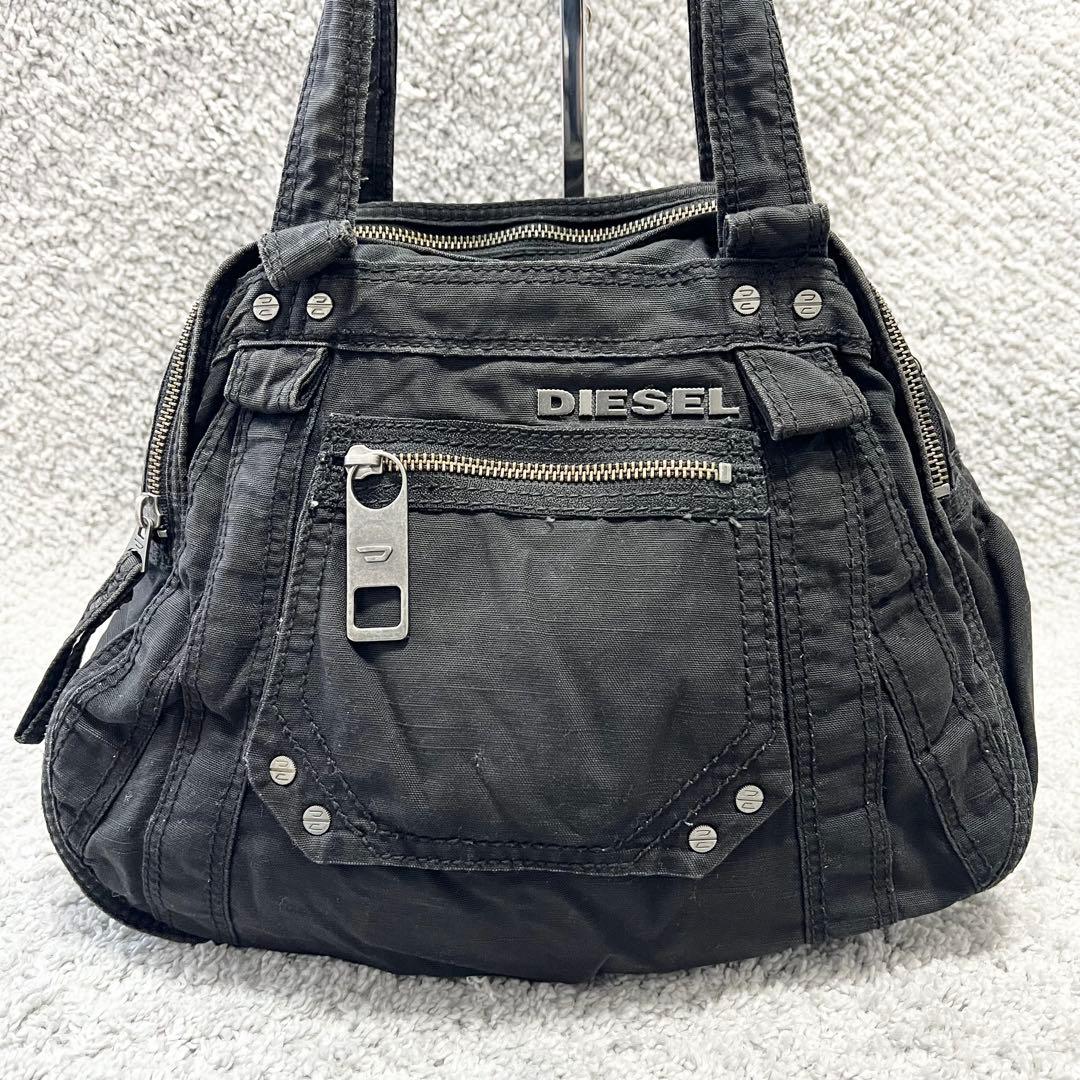 DIESEL archive metal logo handbag y2k - メルカリ