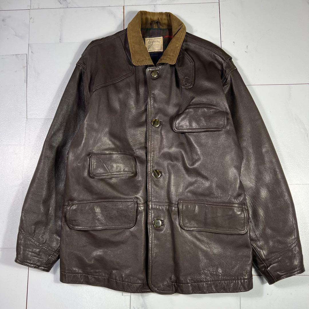 80's 90's O.Henry レザースポーツジャケット レザーコート 中古・古着通販】o.henry (オーヘンリー) レザージャケット ブラック