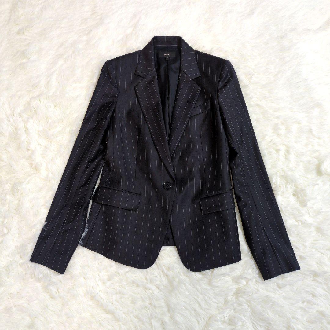 セオリー セットアップ スーツ パンツ ストライプ ブラック 現行 GABE
