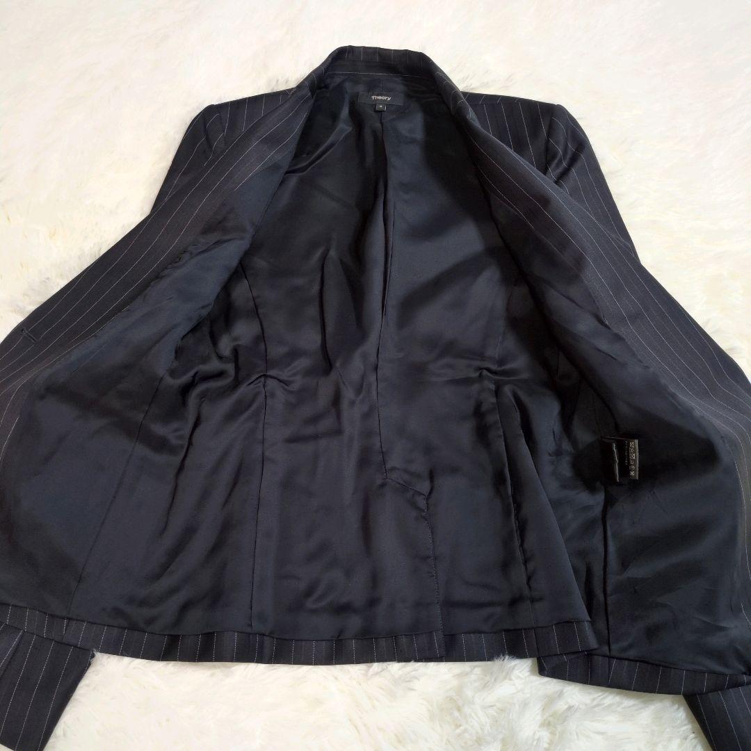 セオリー セットアップ スーツ パンツ ストライプ ブラック 現行 GABE