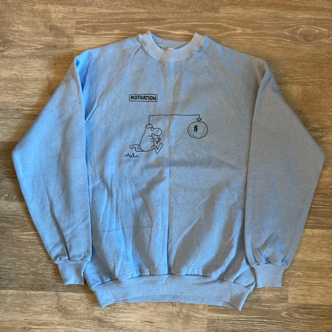 【グッドプリント】ビンテージ スウェット 80s 90s USA製 90年代 USA製 JERZEEZ メッセージプリント スウェットシャツ メンズXL