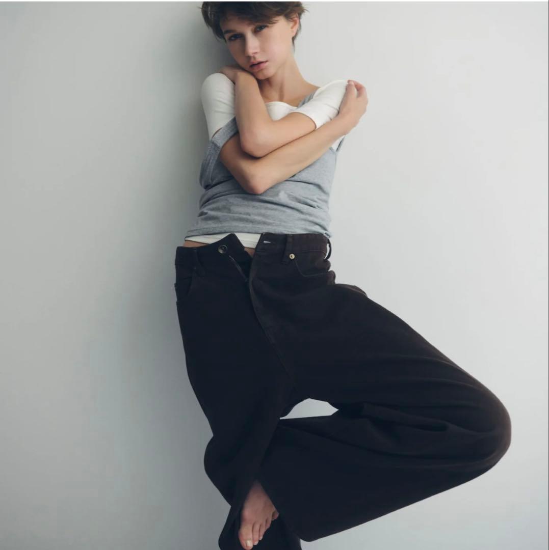 値下げ】シールームリン ワイドウエストバギーSRN05 ブラウン23インチ