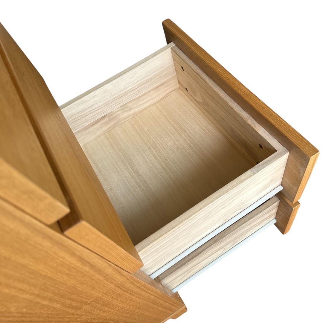 廃盤 希少品】無印良品 4段チェスト 足つき タモ材 - メルカリ