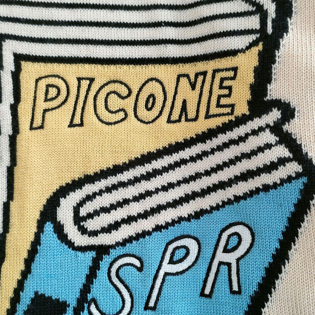 美品】ピッコーネ オーバーサイズタートルニット ジャガード 刺繍