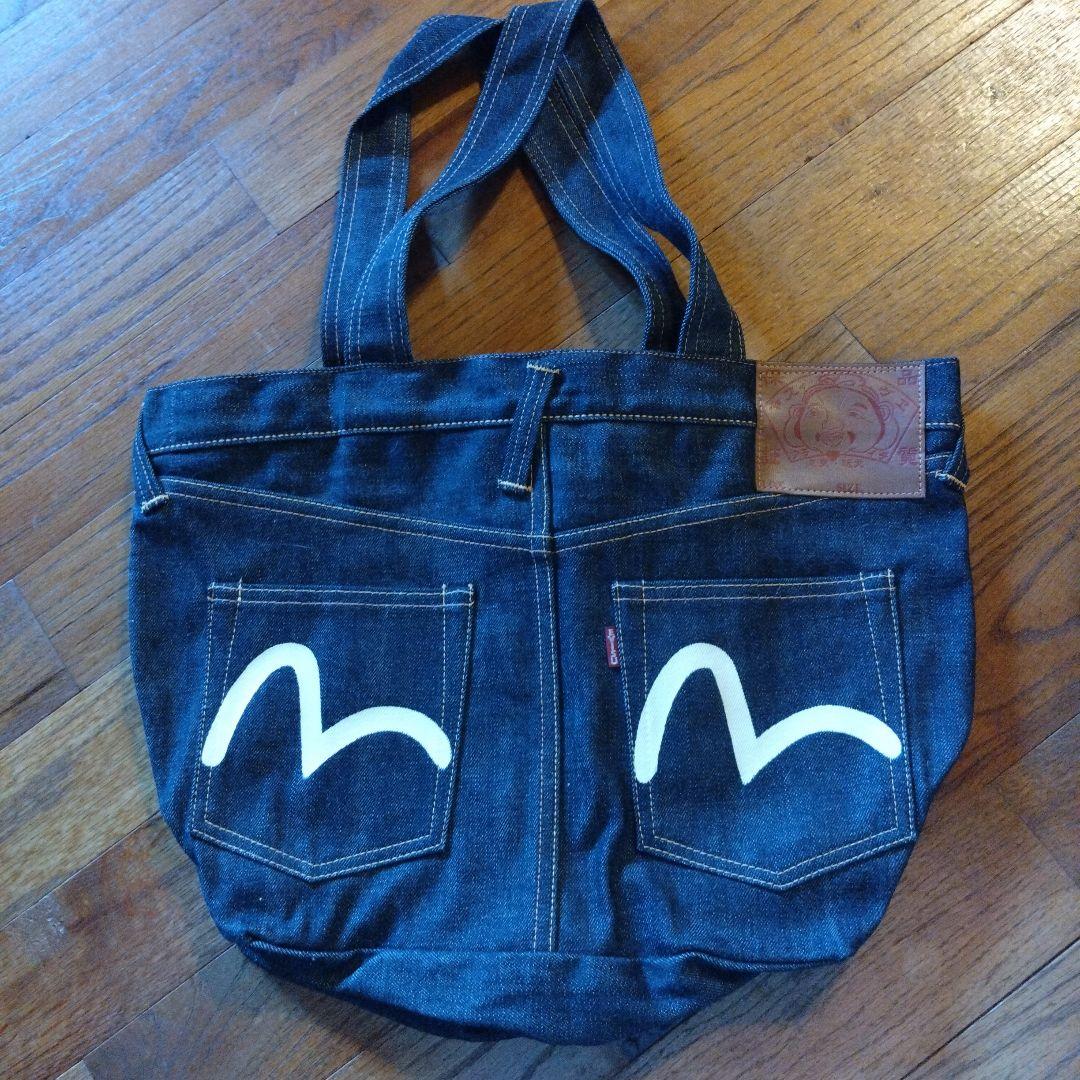 EVISU デニムトートバッグ　新品未使用　エヴィス PALACE EVISU ロゴプリント デニムトートバッグ