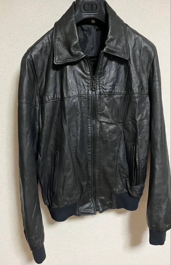 エディスリマン！UKヴィンテージ リブレザージャケットSOHO 80s