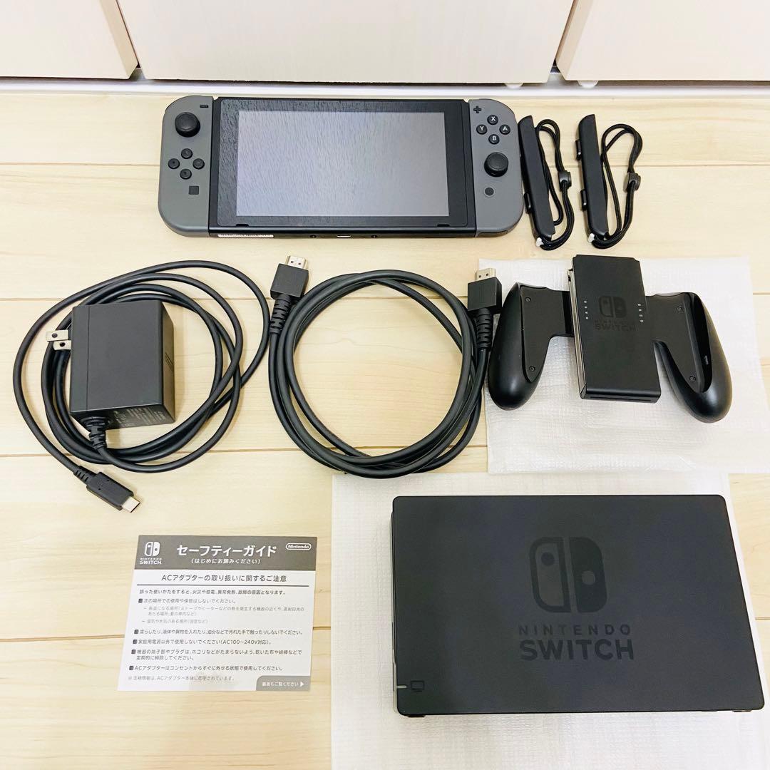 動作確認済】Nintendo Switch ニンテンドースイッチ 本体 グレー
