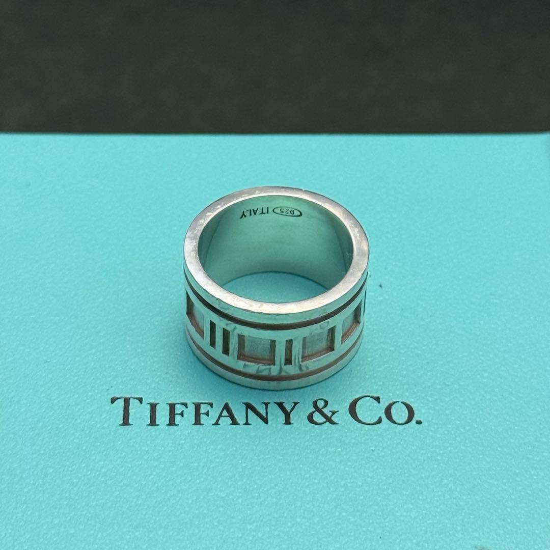 ティファニー アトラスリング 廃盤モデル ワイドリング S925 TC03