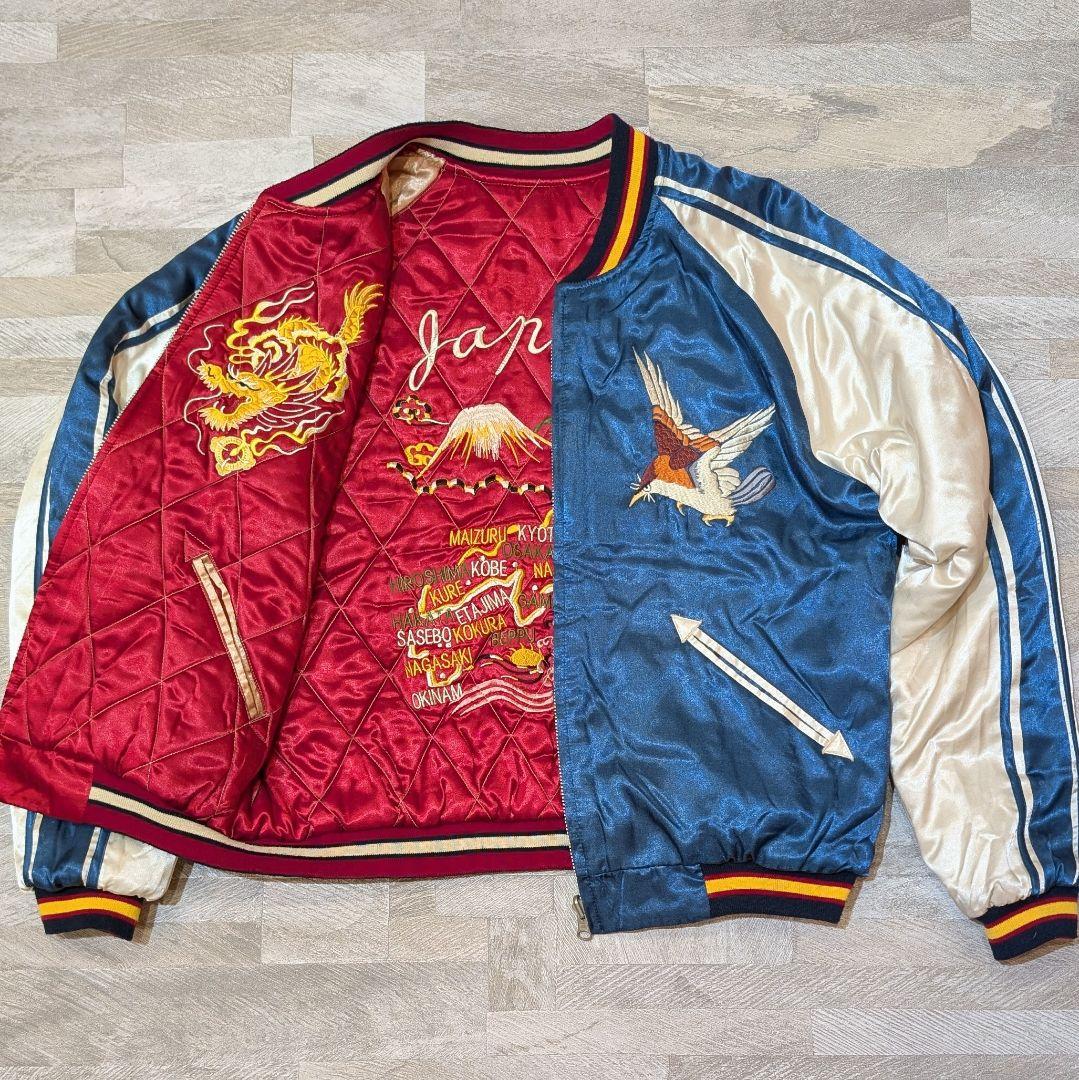 ★超土日ゲリラ★ドラゴンフライ リバーシブル 刺繍 スカジャン 鷹 龍 鷲 ☆超土日ゲリラ☆ドラゴンフライ リバーシブル 刺繍 スカジャン 鷹 龍