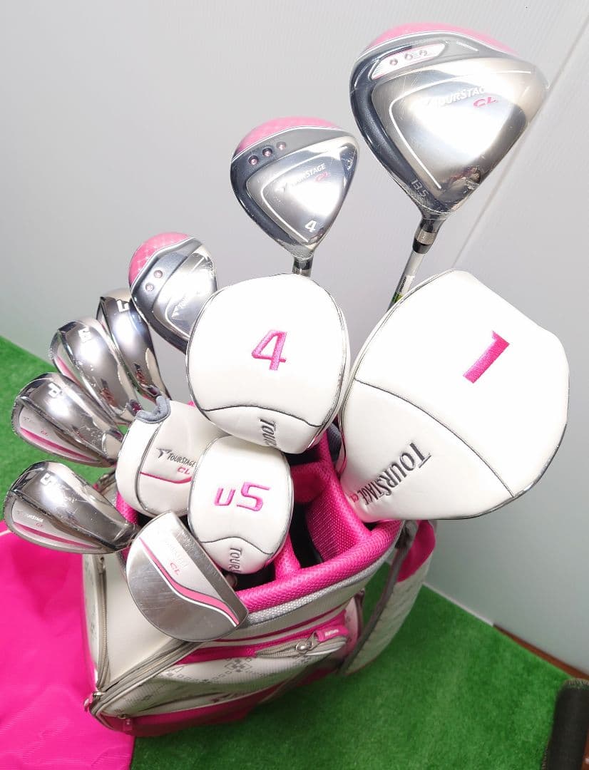 ツアーステージCL レディース ゴルフ8本セット【ほぼ未使用品】 ツアーステージ CL 8本セット レディースゴルフ 初心者 入門 大人気