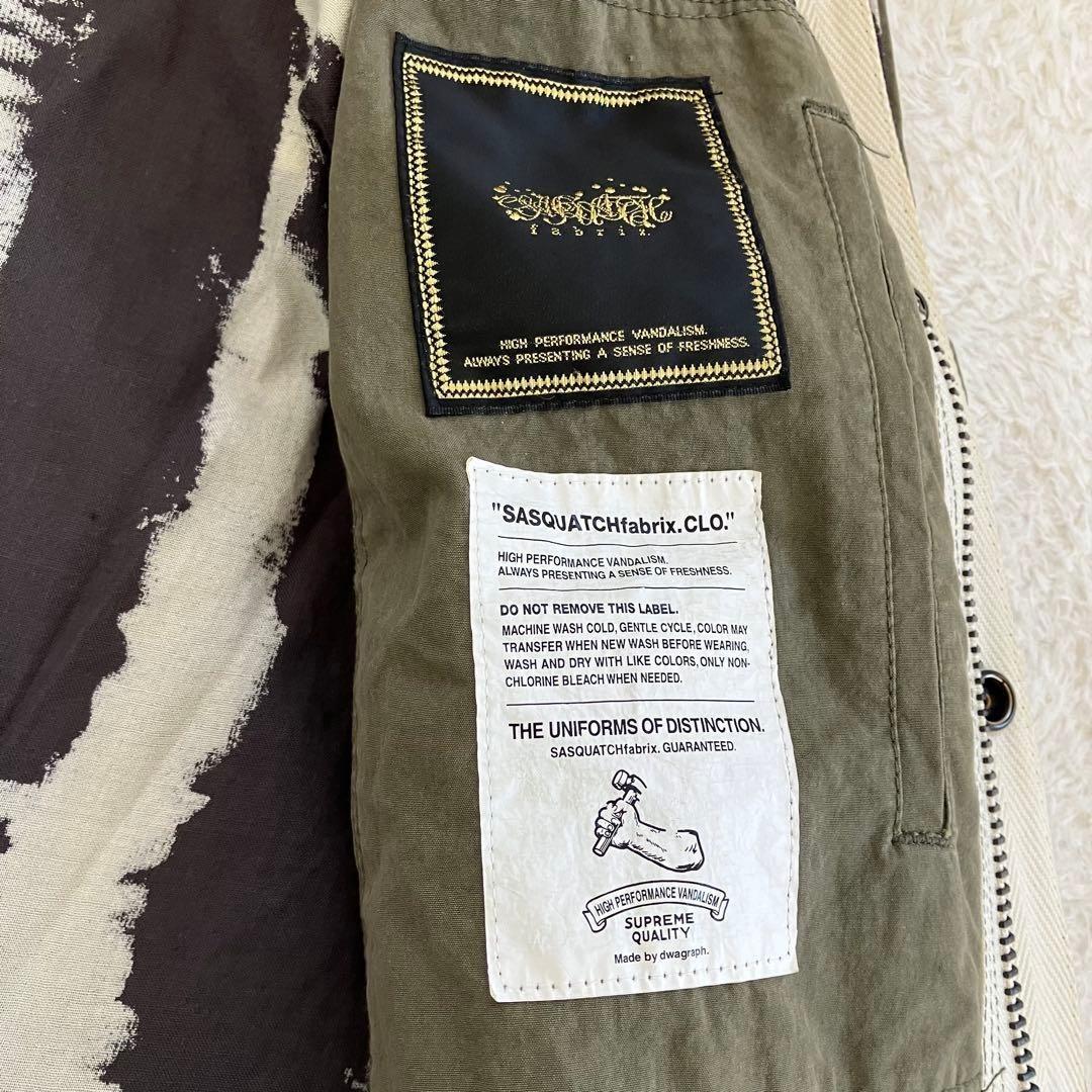 完売品 SASQUATCHfabrix. 裏地ブリーチ加工 モッズコート S - メルカリ