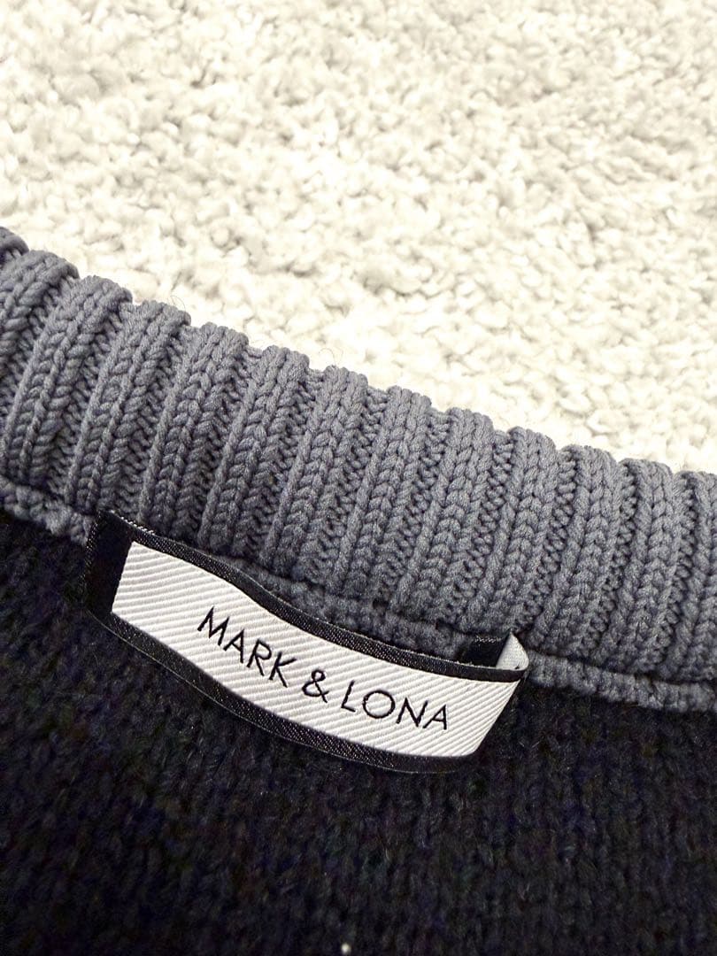 MARK&LONA ニット カモフラージュサークルロゴ セーター - メルカリ