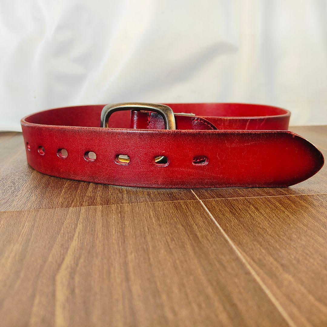 レッドバーガンディ】本革日本製 URBAN RESEARCH 高級ドレスベルト