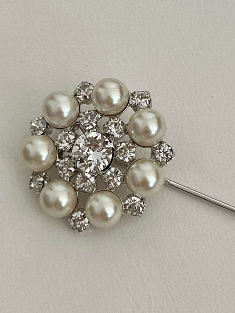 フォクシー⭐︎FOXEY⭐︎パール ラインストーン ピンブローチ FOXEY - フォクシー ブローチの通販 by エコスタイル｜フォクシーなら