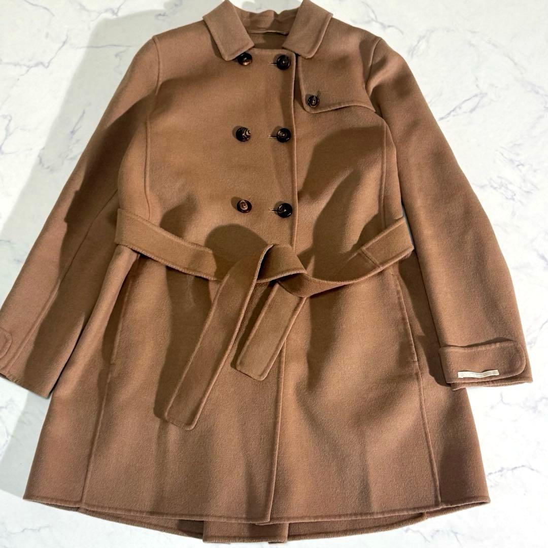 極美品　Max Mara クチートアマーノ　アンゴラコート　キャメル 美品 近年 MaxMara マックスマーラ クチートアマーノ ベルト コート