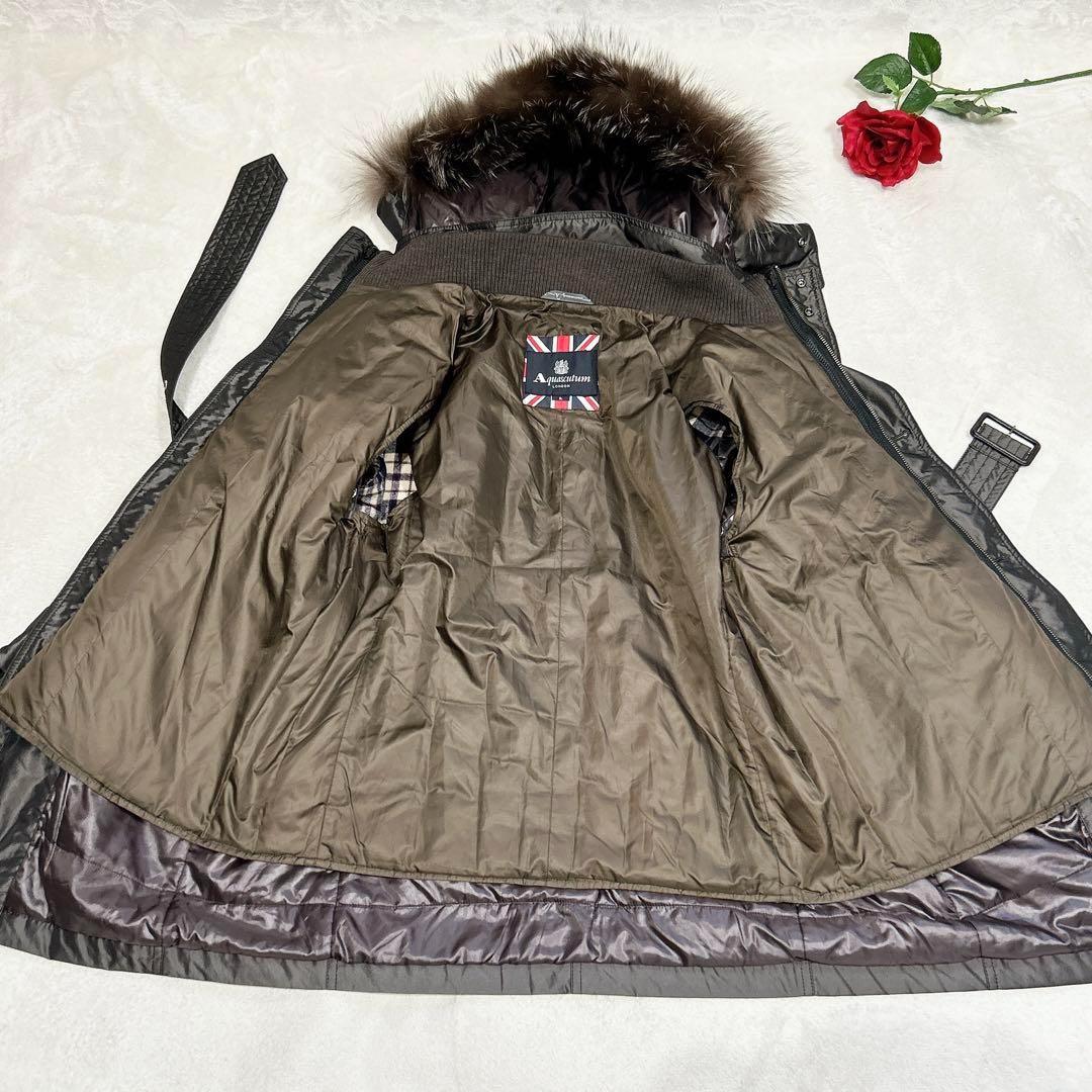 未使用級美品✨ アクアスキュータム ダウンジャケット ファー カシミヤ