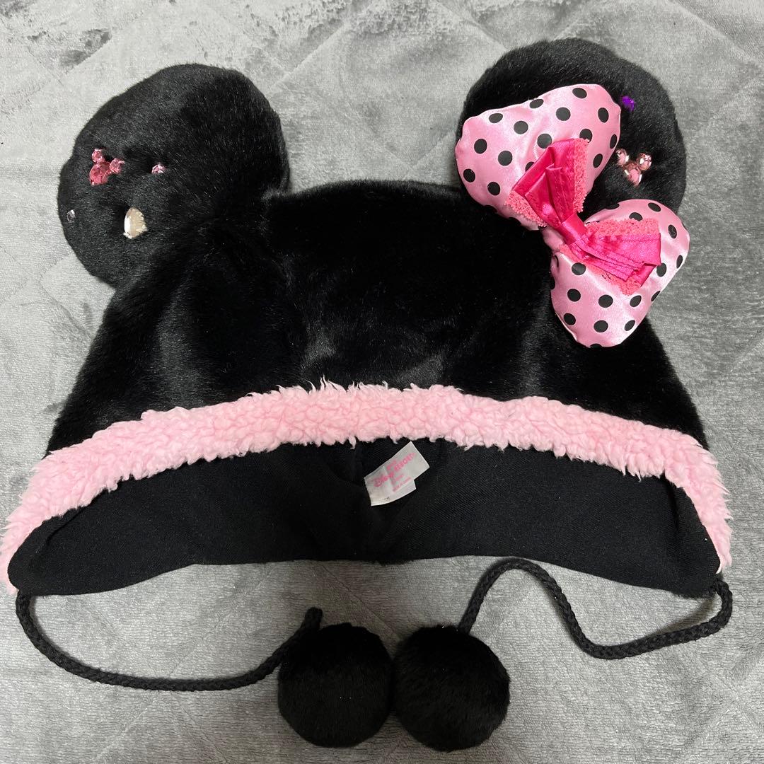 ミニーちゃん ファンキャップ 黒 ディズニー - メルカリ