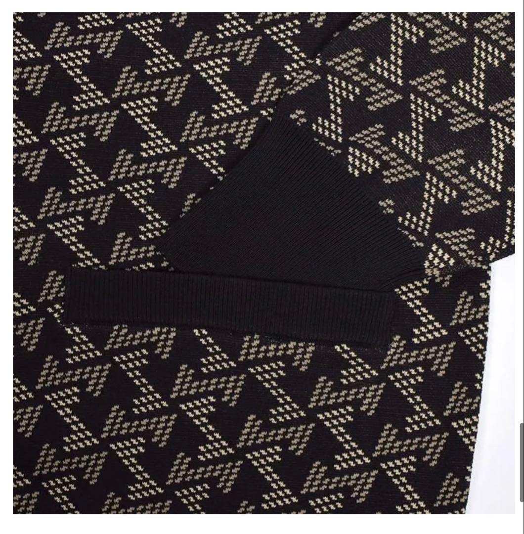 レザレクション メンズ GMジャガードニットカーディガン / ブラック