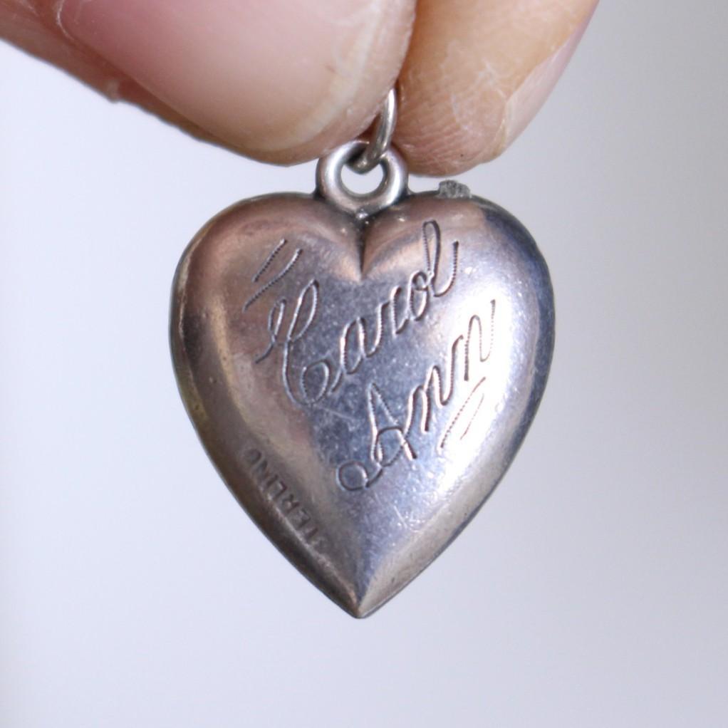 40s スウィートハートジュエリー シルバー ギフトに ILOVEU 勿忘草