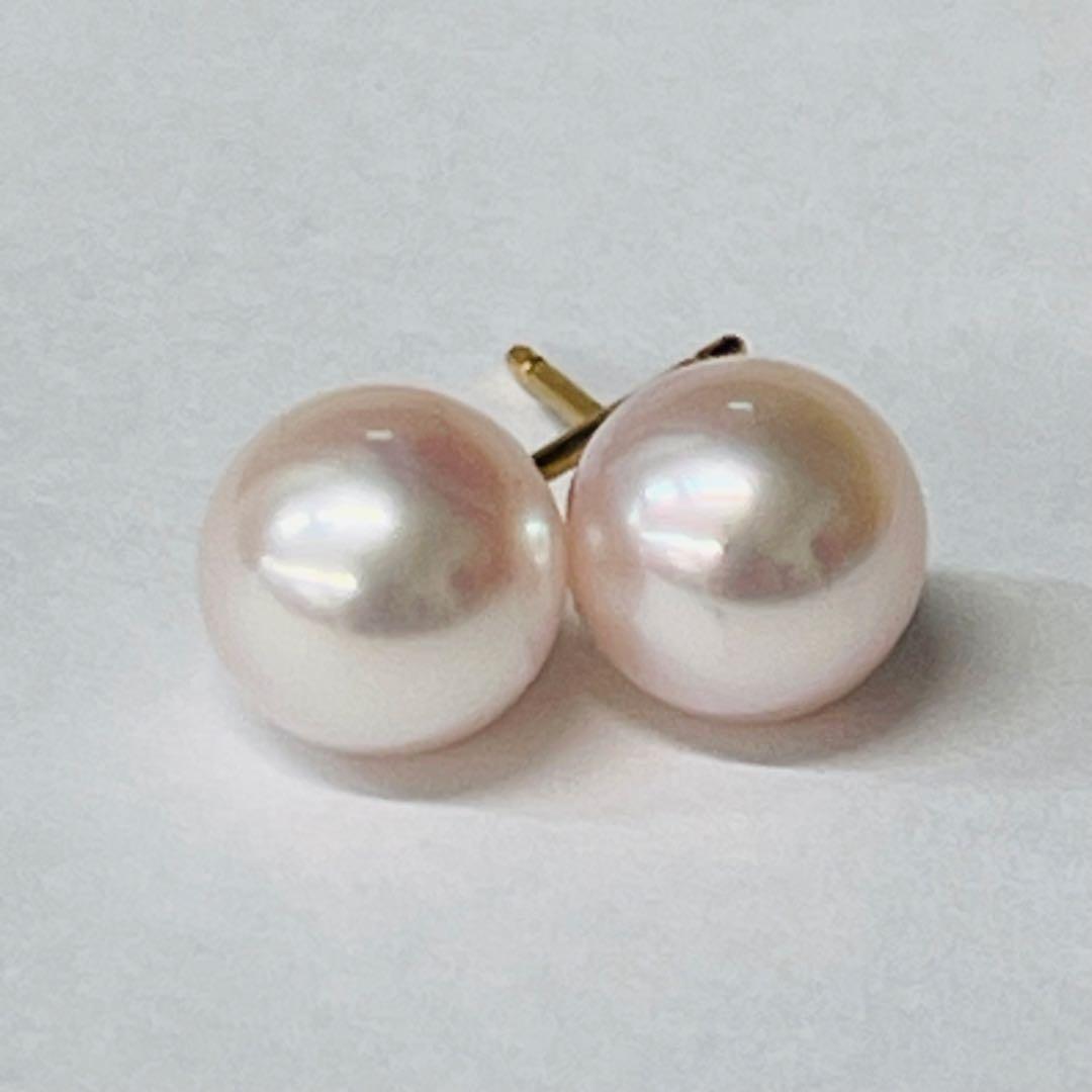 花珠級 あこや真珠 ピアス ピンクホワイト 8.2㍉ - メルカリ