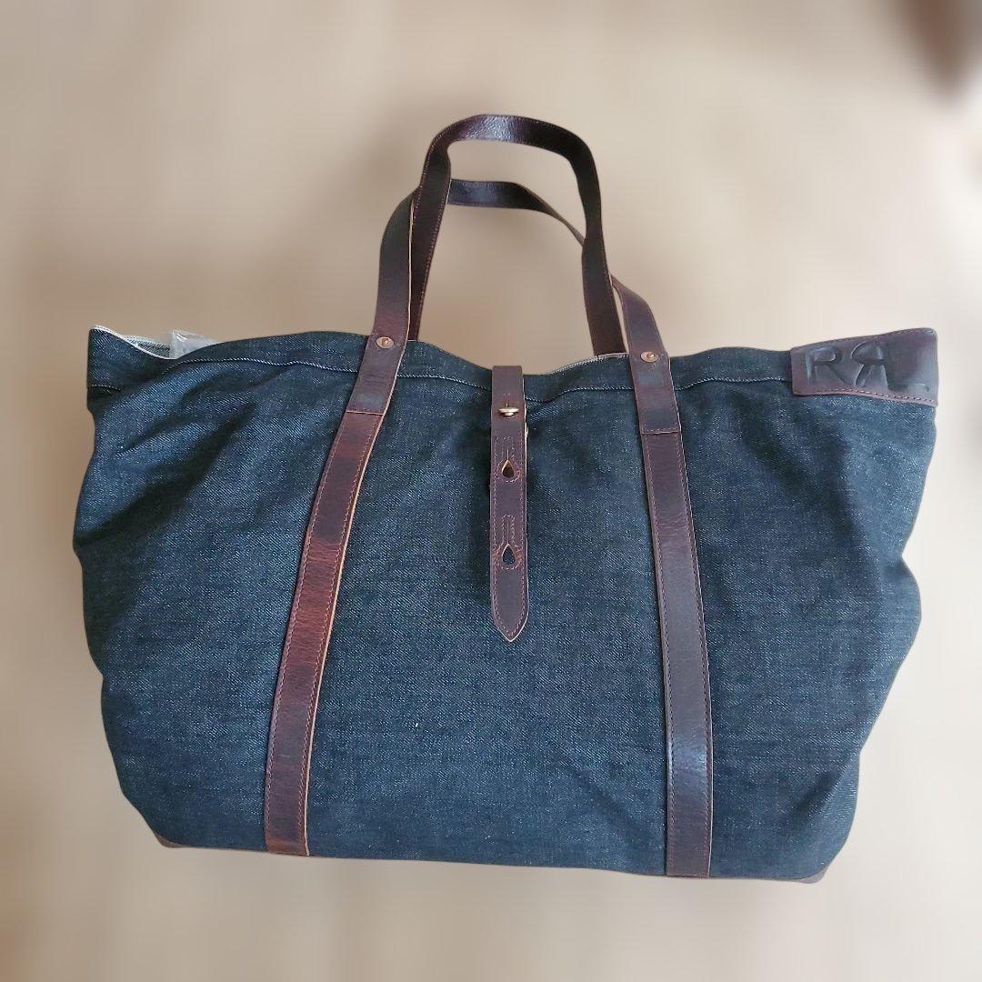 RRL ダークデニム トートバッグ 中古・古着通販】RRL (ダブルアールエル) 2WAYデニムトートバッグ