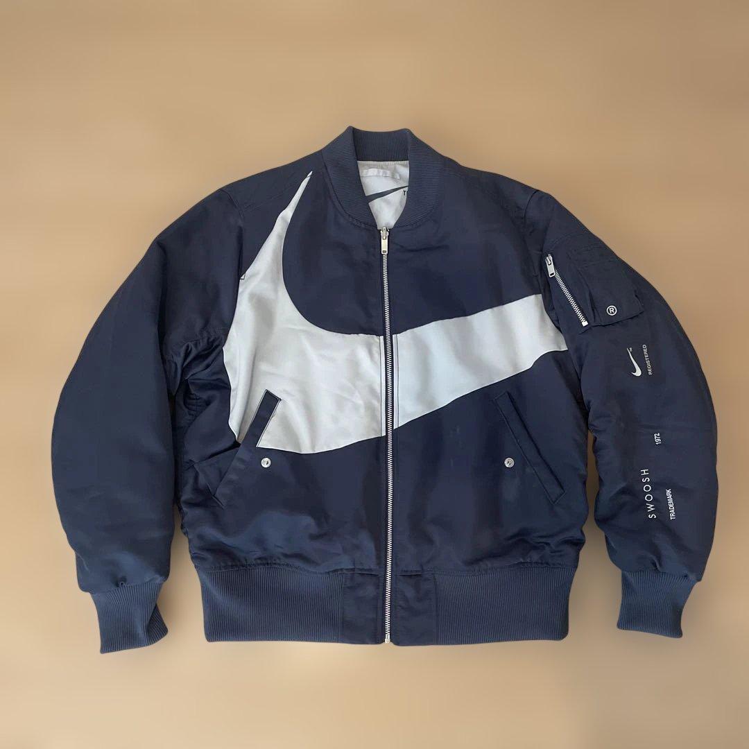 Nike MA-1ジャケット ネイビー リバーシブル - メルカリ