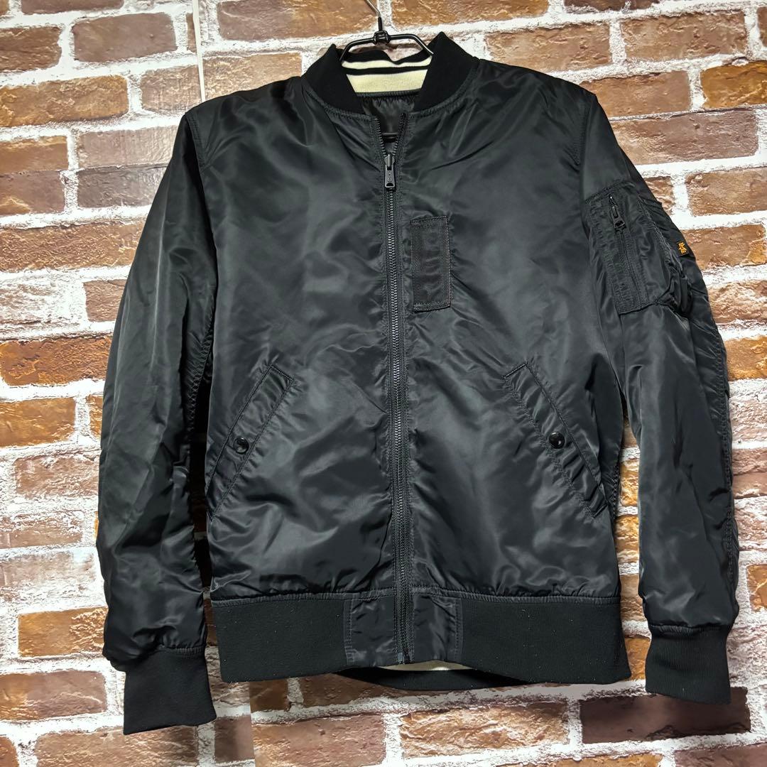 アルファインダストリーズ スカジャン 日本製 鶴刺繍MA1 リバーシブル