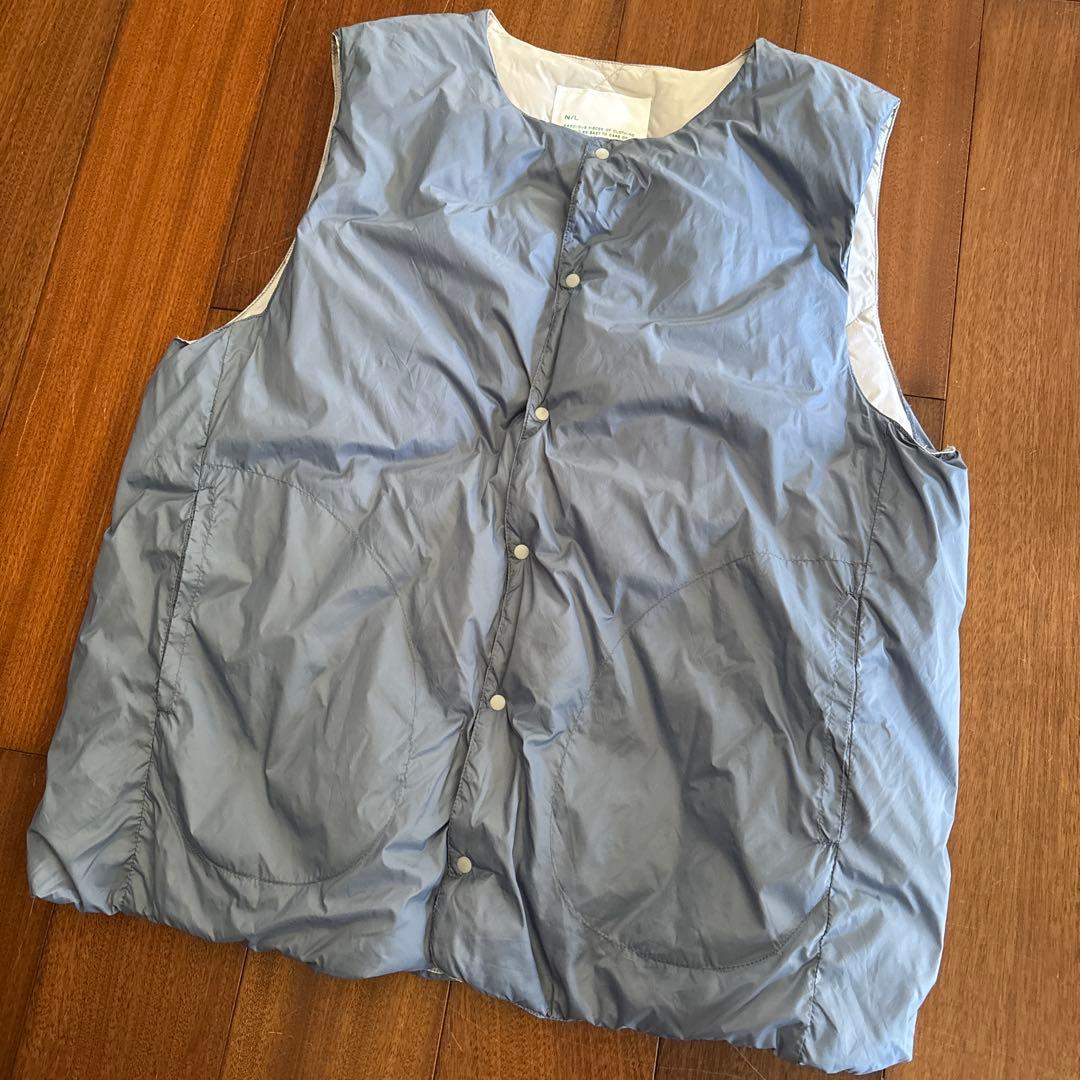 ナチュラルランドリー　インナーダウンベスト ナチュラルランドリー 20Dナイロン リバーシブルインナーダウンベスト