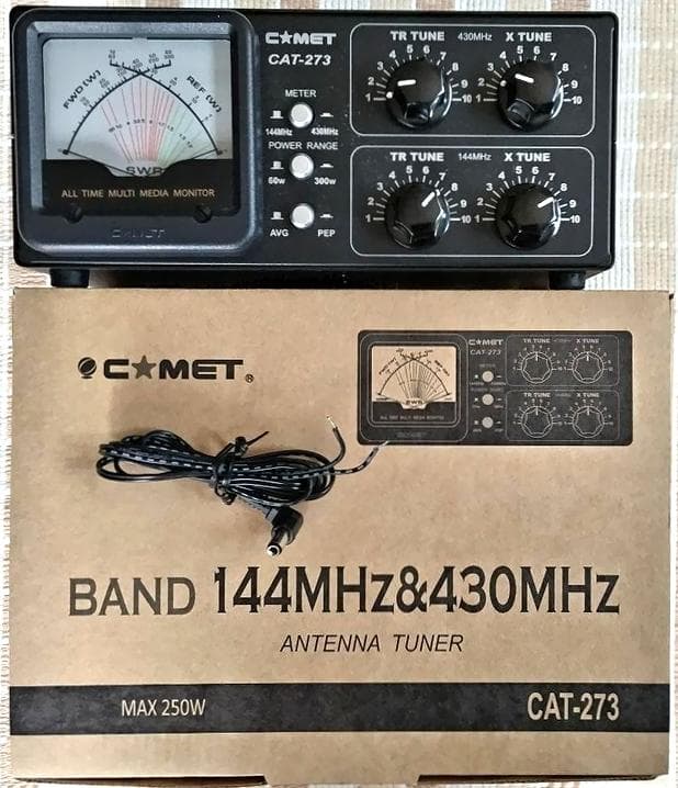 COMET CAT-273 144MHz/430MHzアンテナチューナー Comet CAT-273 144/430MHz VHF/UHF Antenna Tuner SWR Power Meter Ham