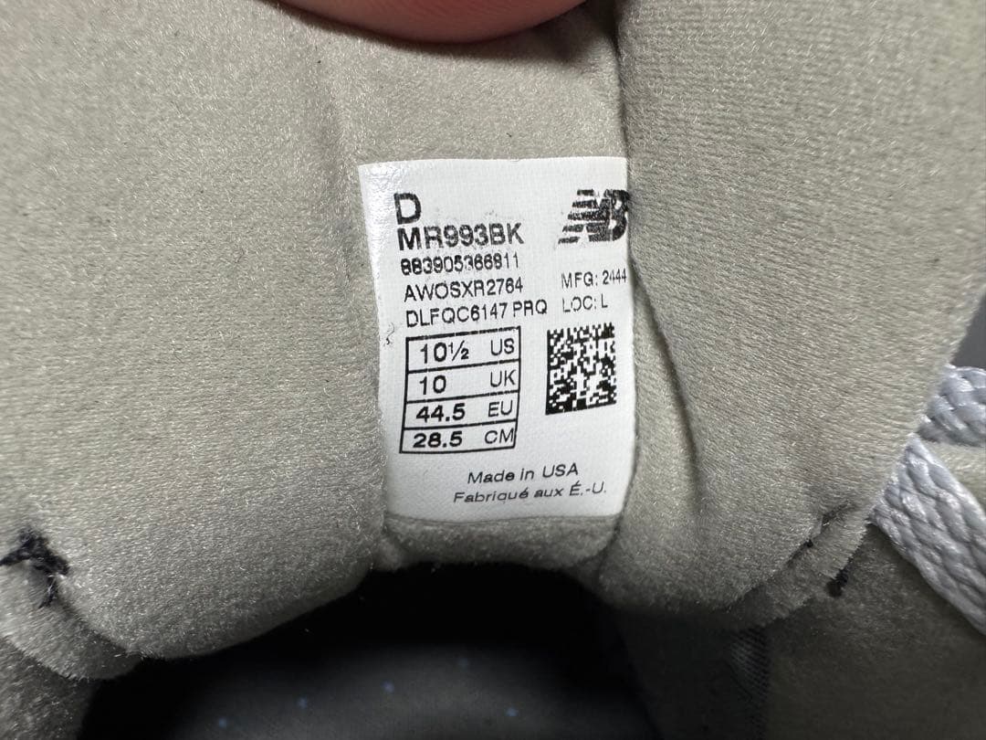 New Balance MR993BK 28.5cm ブラック