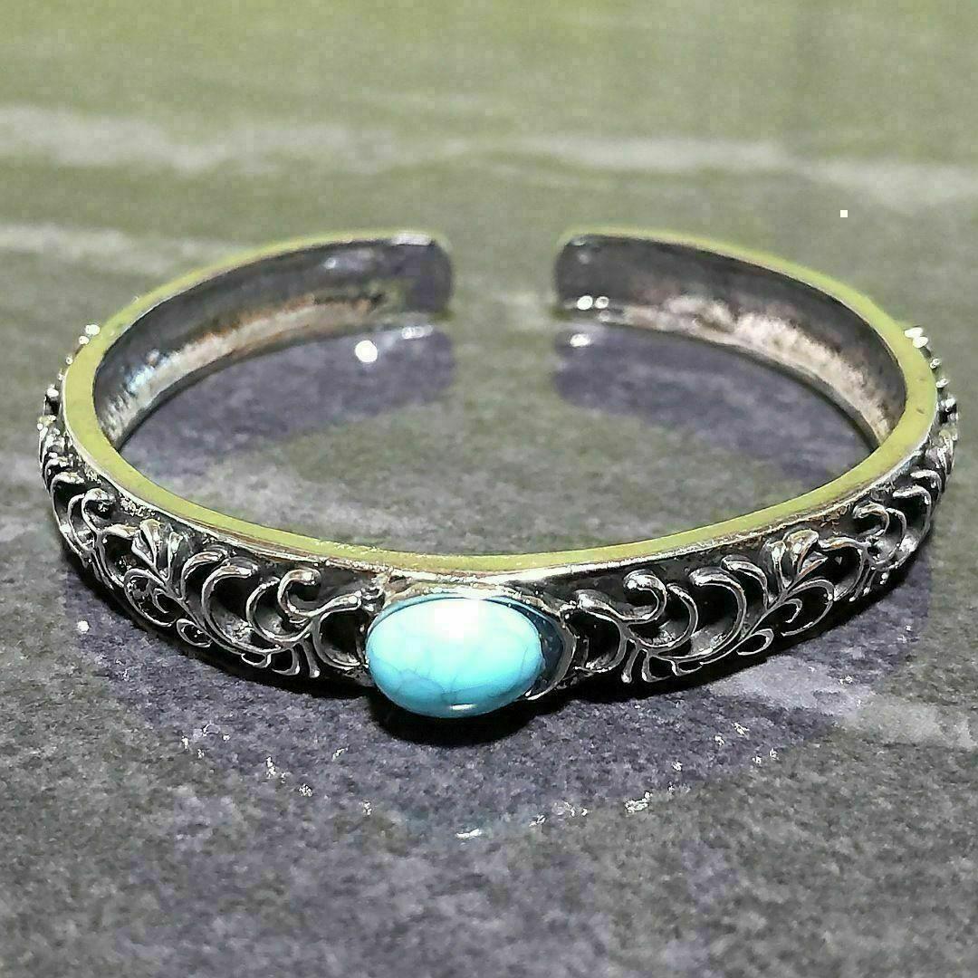 ターコイズ インディアンジュエリー バングル ブレスレット シルバー