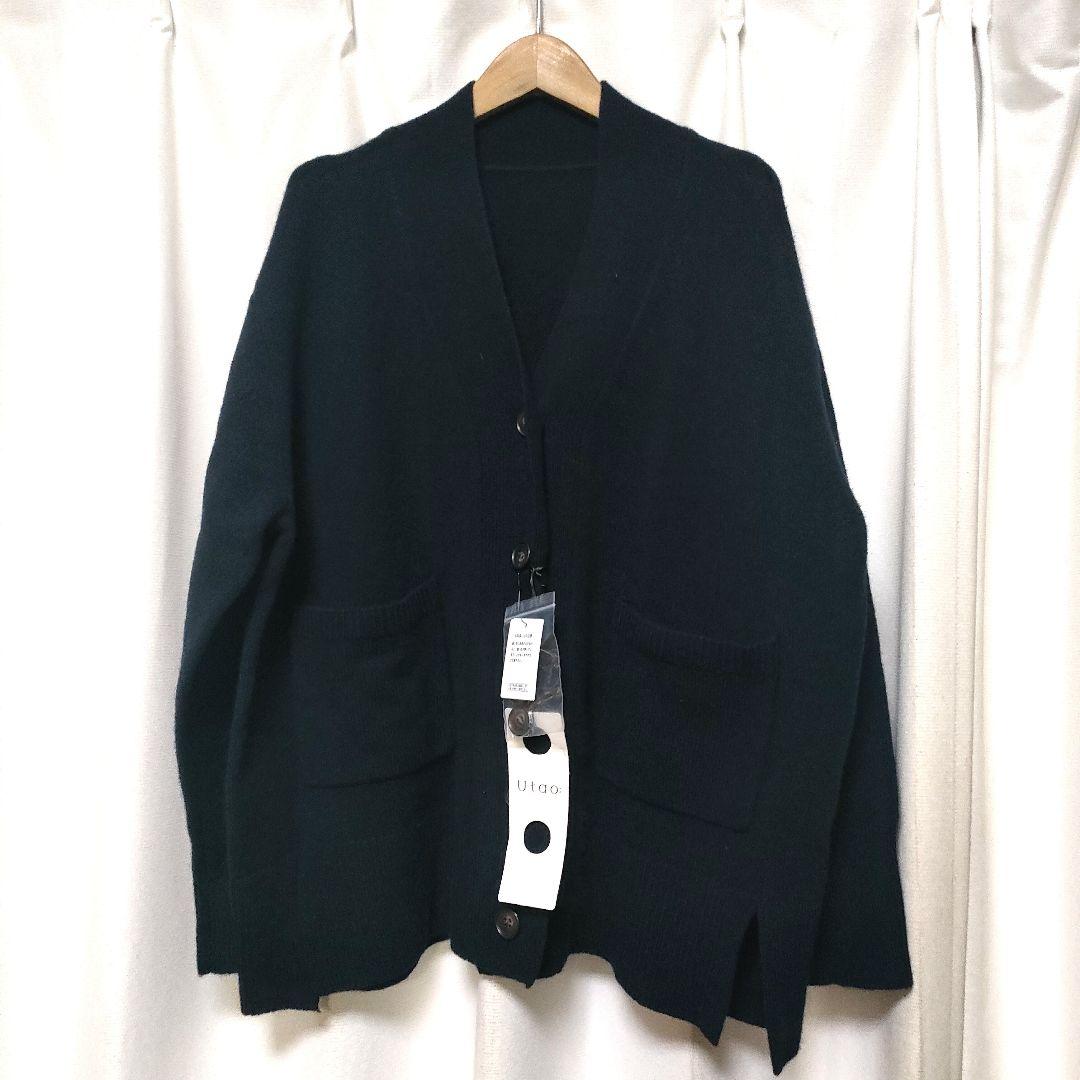 未使用品】Utao: ウタオ ウールカシミヤ混 AQUAニットカーディガン
