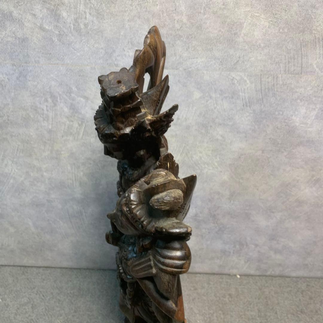 K194 木彫り 彫刻 伝統工芸品 置物 バリ島 - メルカリ