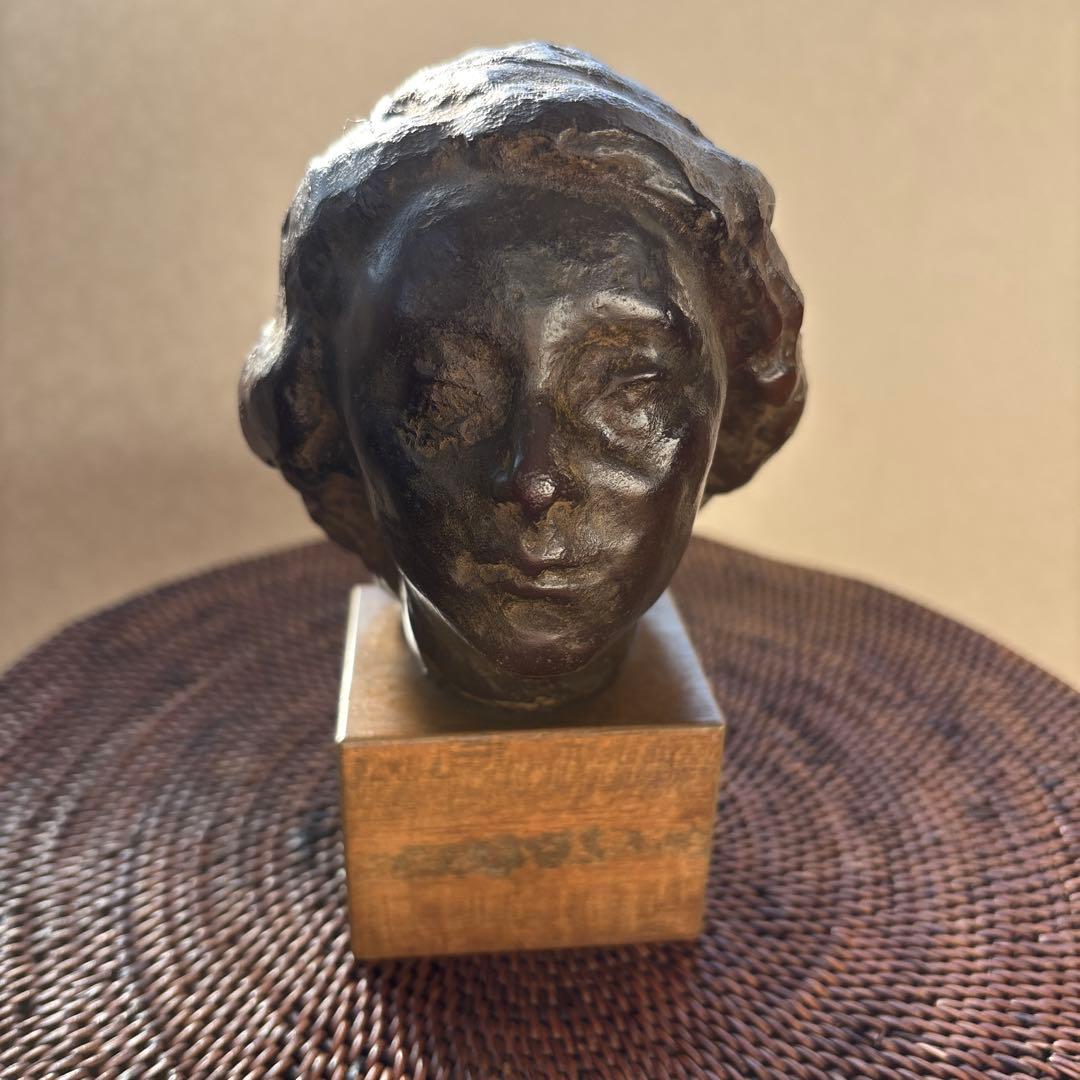 加藤顕清　ブロンズ像　顔