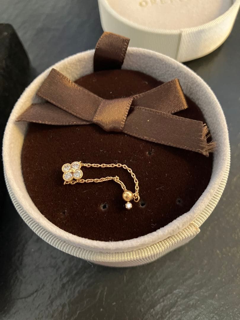 オレフィーチェ　ピコ・クローバー ダイヤ　K18 チェーンリング 0.23ct