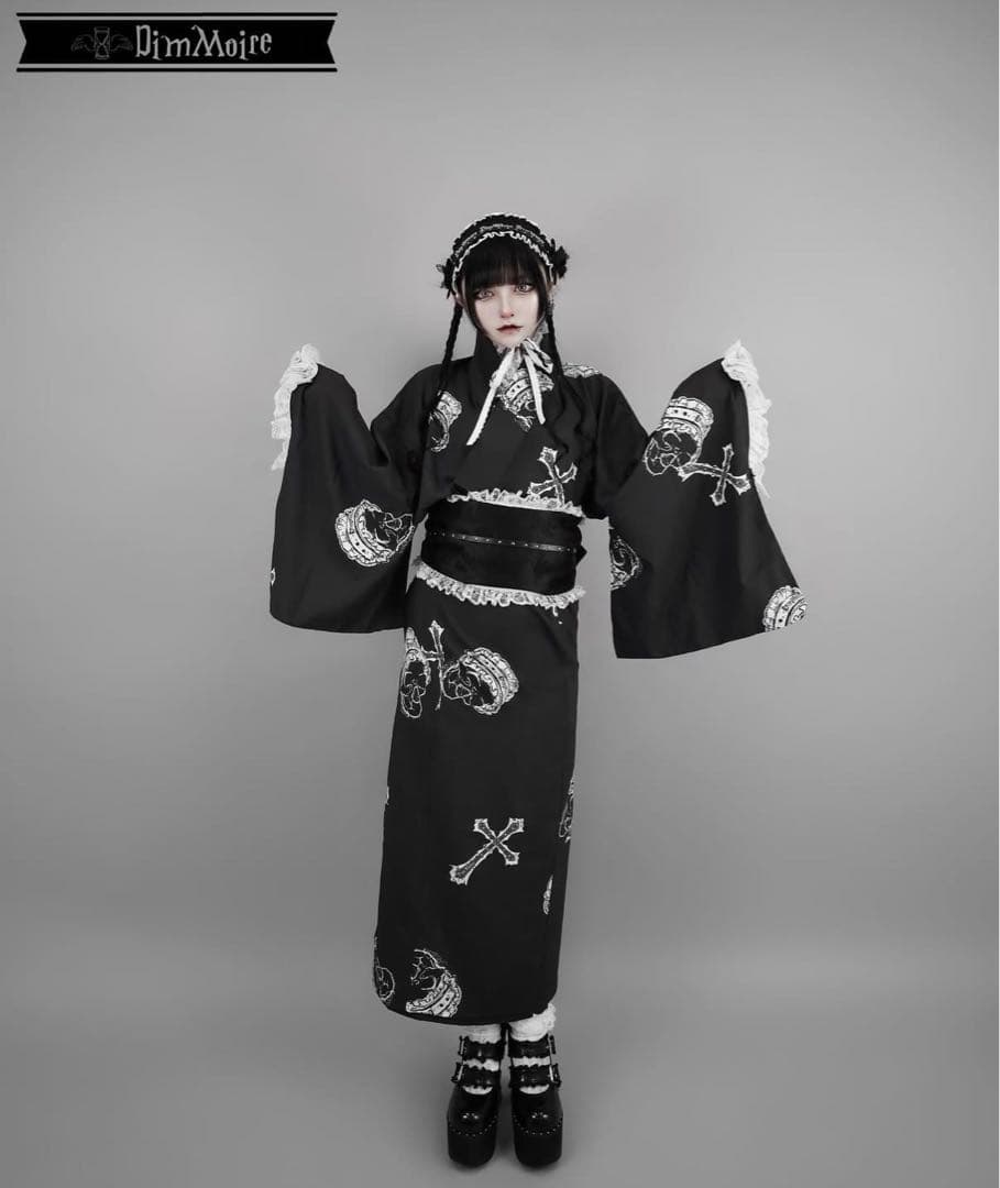 DimMoire ディムモアール 浴衣セット ヘッドドレス付き【Black