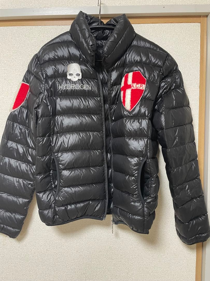 HYDROGEN ブラック ダウンジャケット S HYDROGEN（ハイドロゲン） 中綿ジャケット PAKI DOWN JACKET ME0006