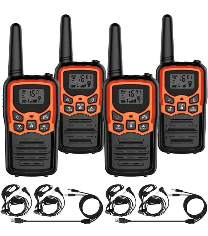 【新品未使用】トランシーバー　無線機　免許不要　特定小電力　充電式　4台セット 楽天市場】トランシーバー 無線機 免許不要 特定小電力 充電式 携帯型