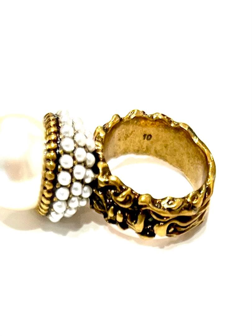 良品☆グッチ☆リング 指輪 アレッサンドロ ミケーレ グラスパール