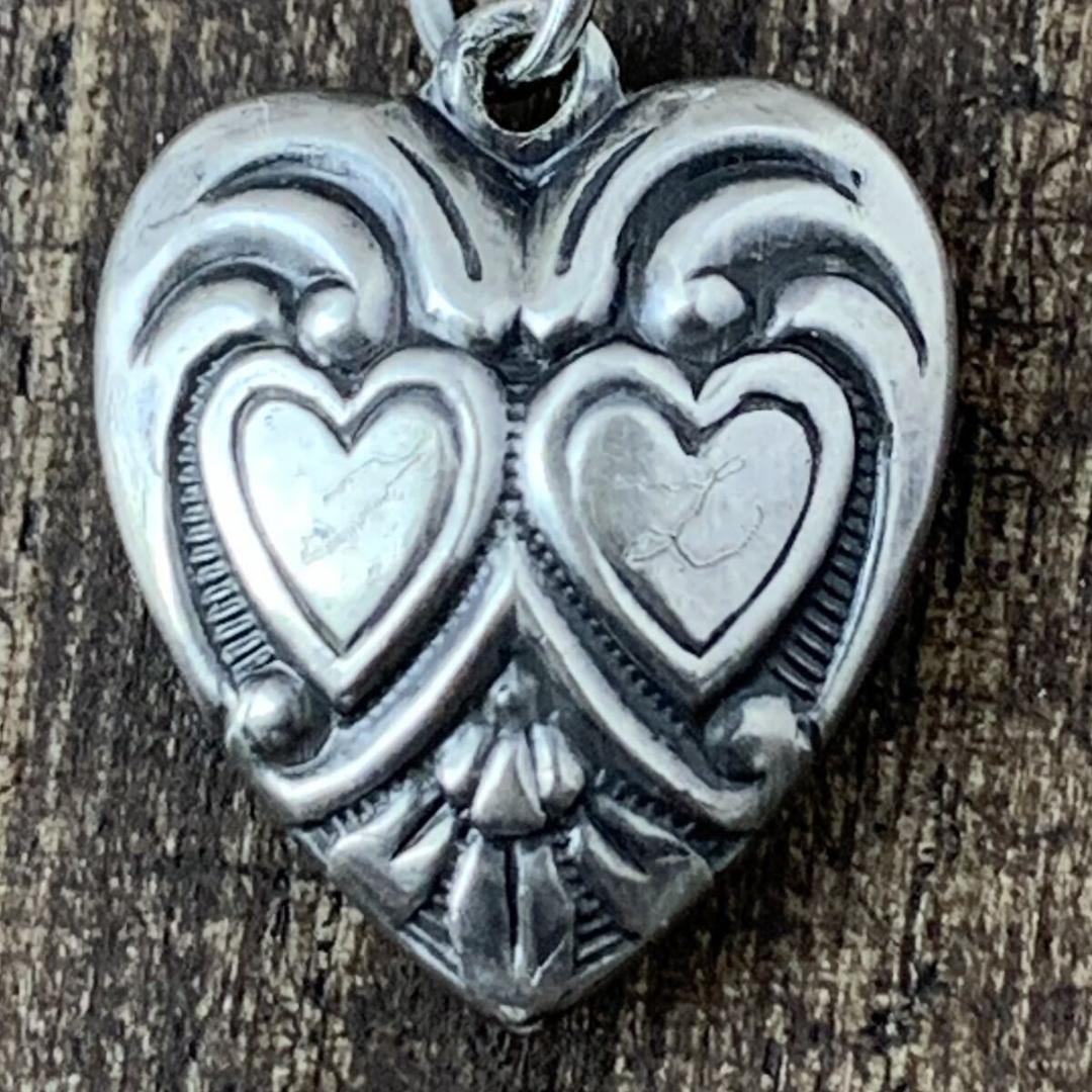 スウィートハートジュエリーダブルハート シルバーヴィンテージ