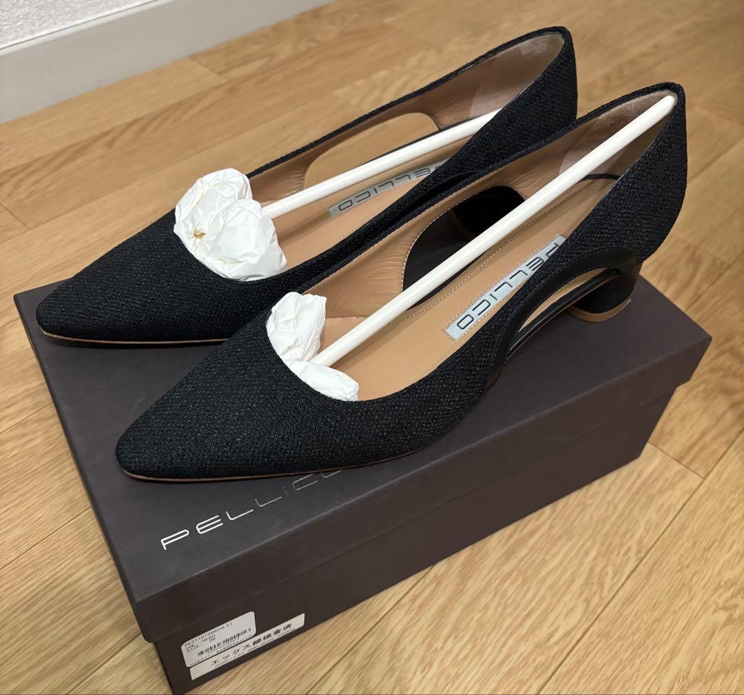 PELLICO ブラック サイズ38 ☆美品☆PELLICO 黒エナメルフラットパンプス サイズ38 - メルカリ