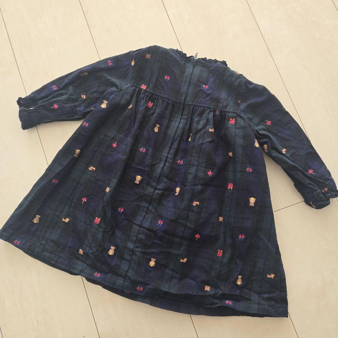 EM様お取り置き familiar ファミリア 長袖ワンピース ネイビー